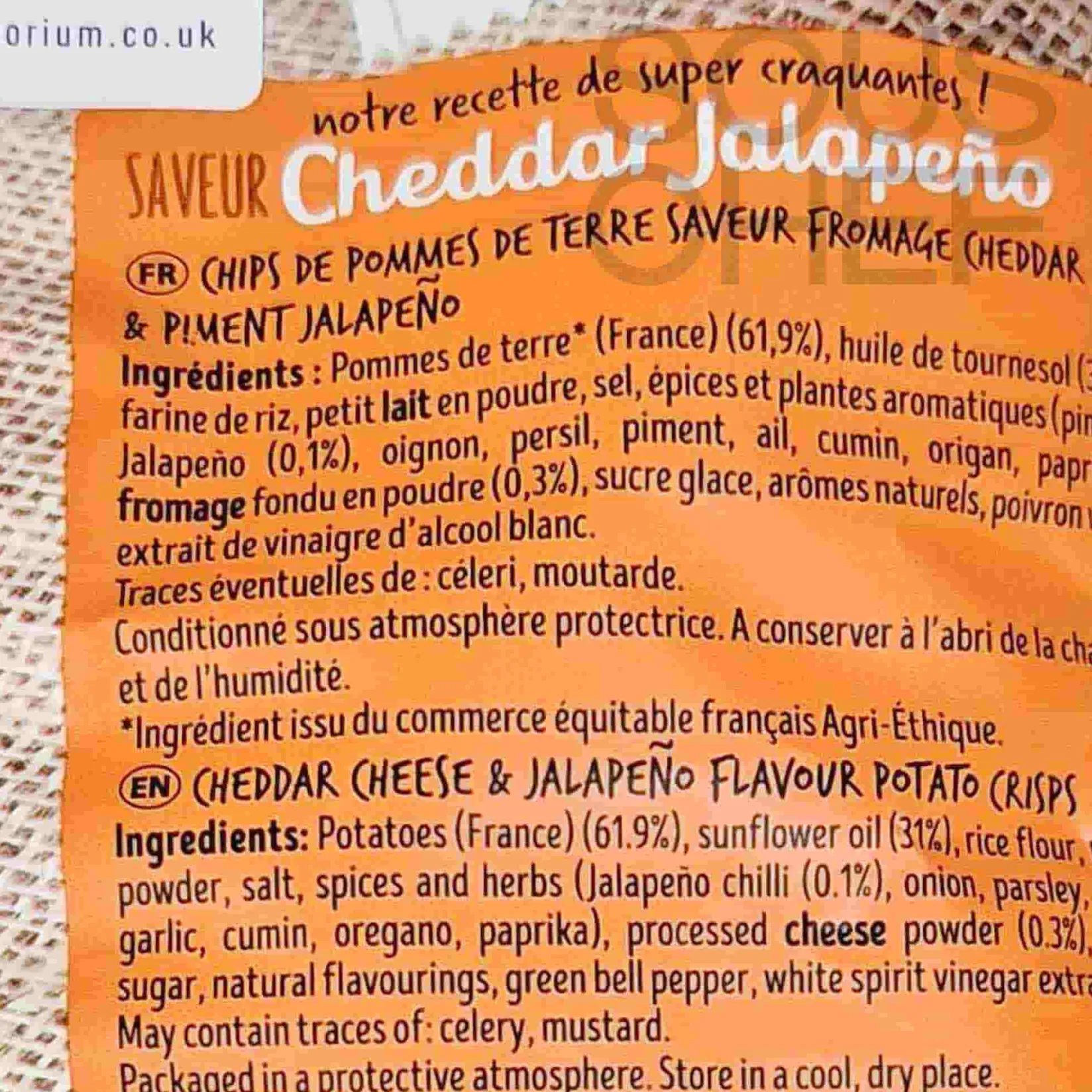 Bret's Crisps Ingredients Brands|Snacks^Bret's Cheddar Jalepeno Crisps, 125g