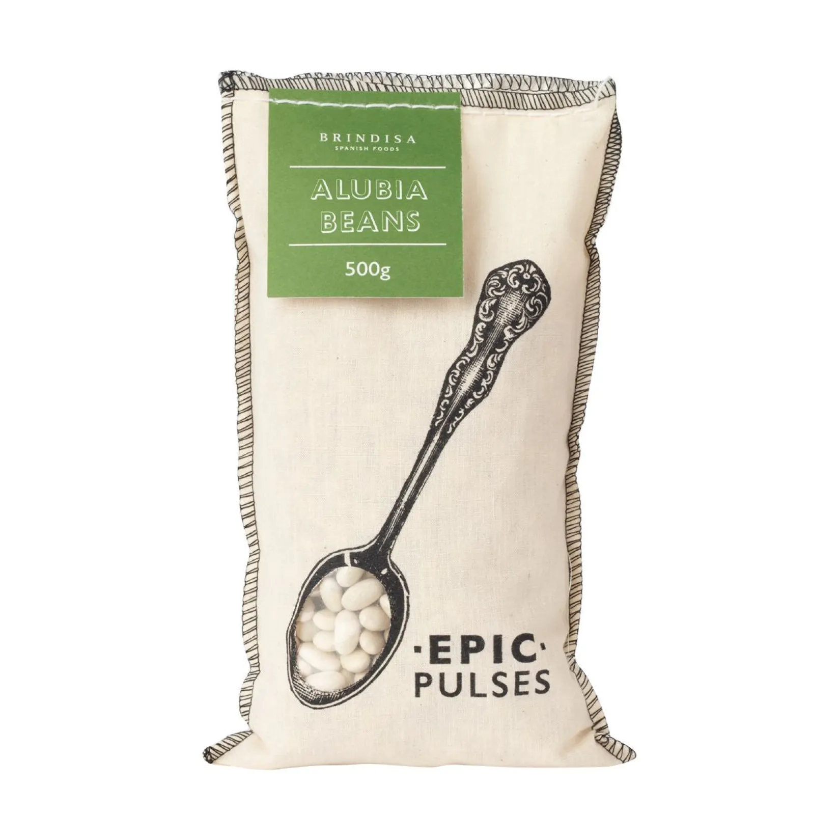 Brindisa Ingredients Brands|Spanish Ingredients^Epic Alubia Beans in Cloth Sack, 500g
