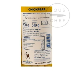 Navarrico Spanish Ingredients|Pasta, Rice & Beans^Brindisa Garbanzos Chickpeas, 700g
