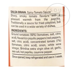 Brindisa Ingredients Brands|Spanish Ingredients^Salsa Brava, Spicy Tomato Sauce 315g