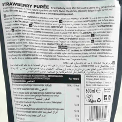 Bristol Syrup Co Ingredients Brands|Drinks^Strawberry Puree, 600ml