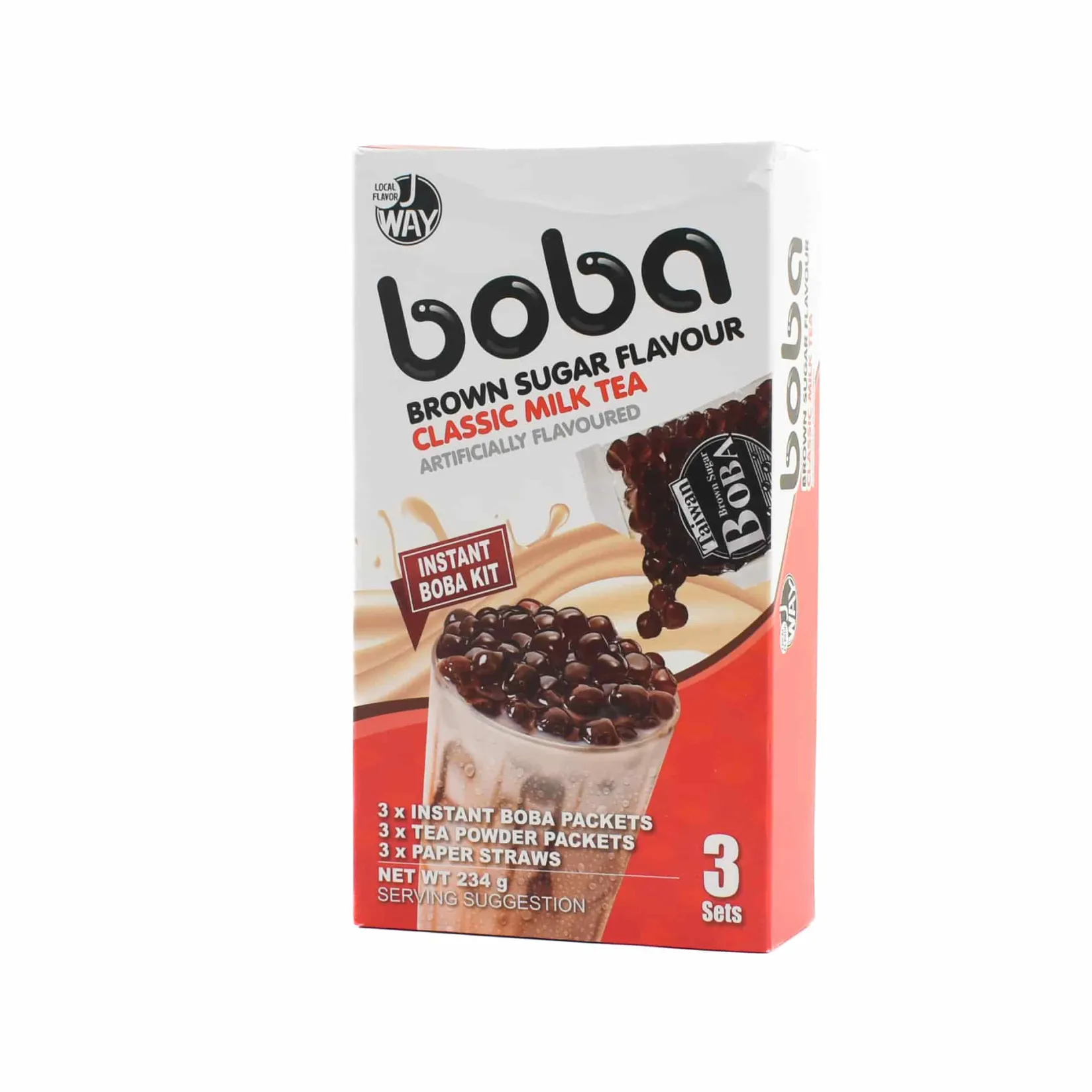 J WAY Ingredients Brands|Drinks^Brown Sugar Boba Classic Milk Tea Kit, 3 sets