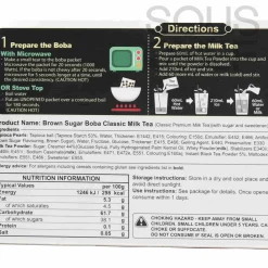 J WAY Ingredients Brands|Drinks^Brown Sugar Boba Classic Milk Tea Kit, 3 sets