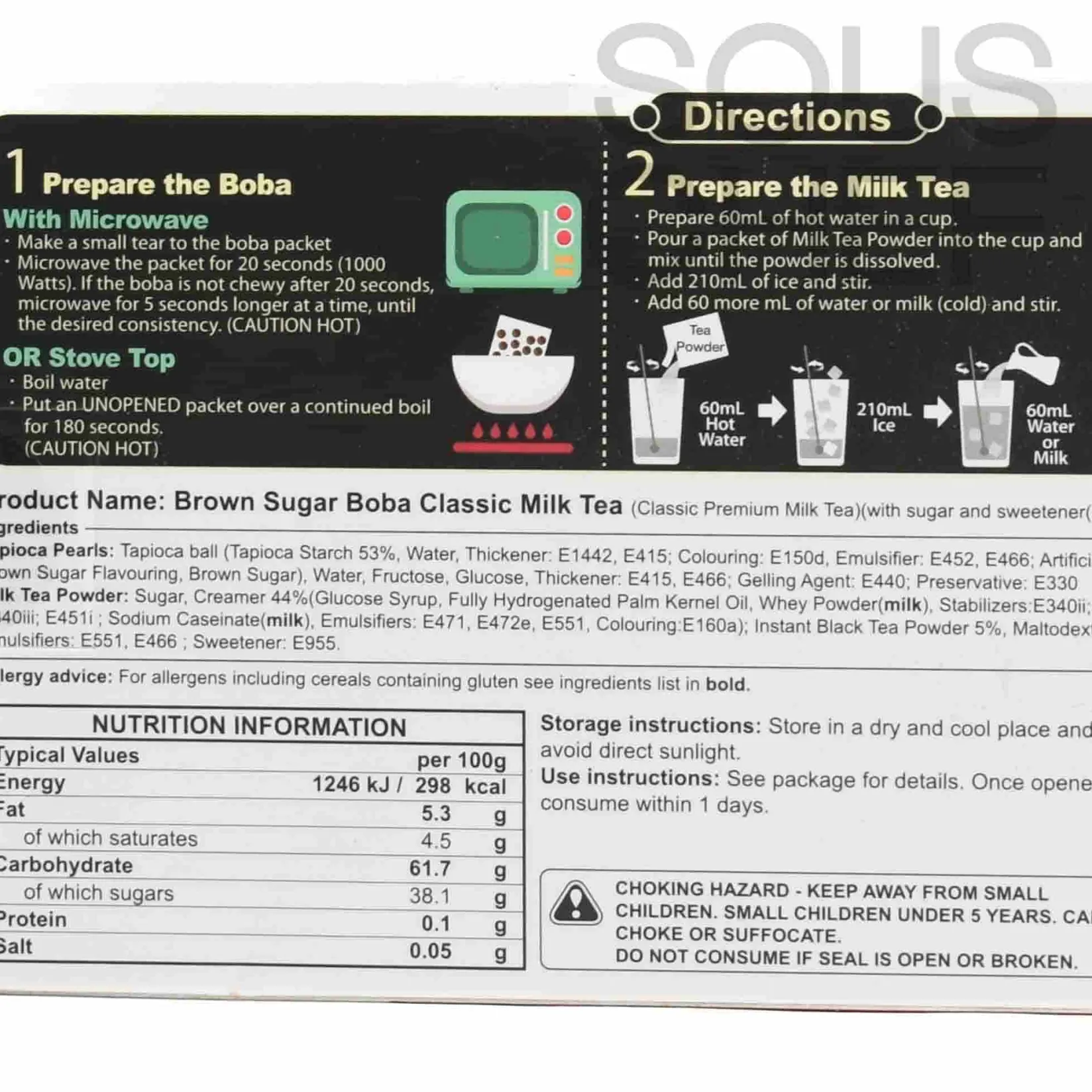 J WAY Ingredients Brands|Drinks^Brown Sugar Boba Classic Milk Tea Kit, 3 sets