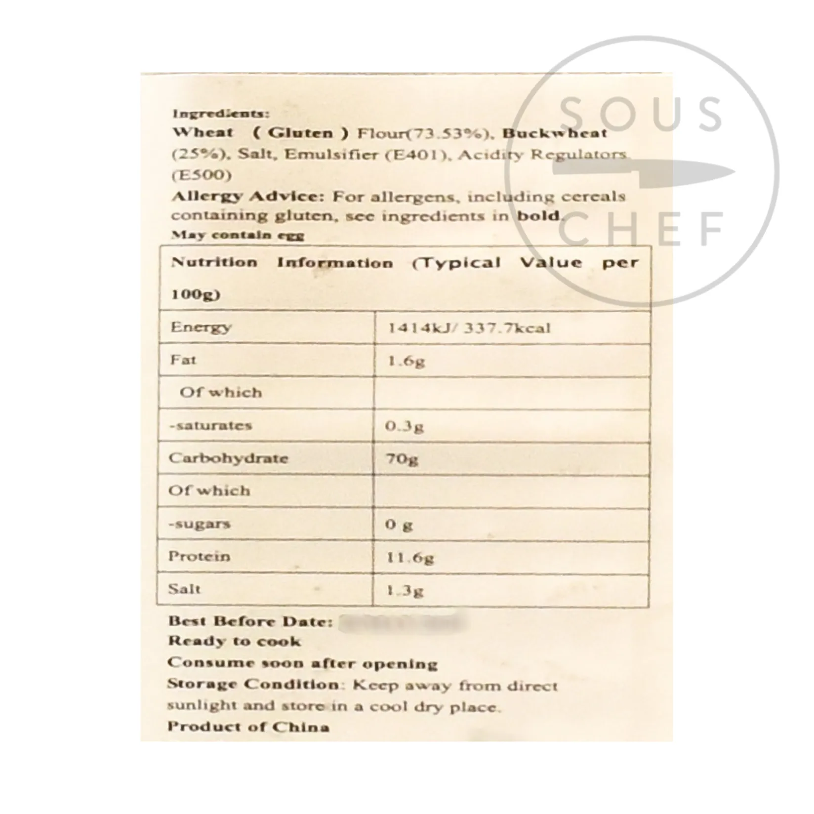 NK Chinese Ingredients|Ingredients Brands^Buckwheat Noodles, 908g