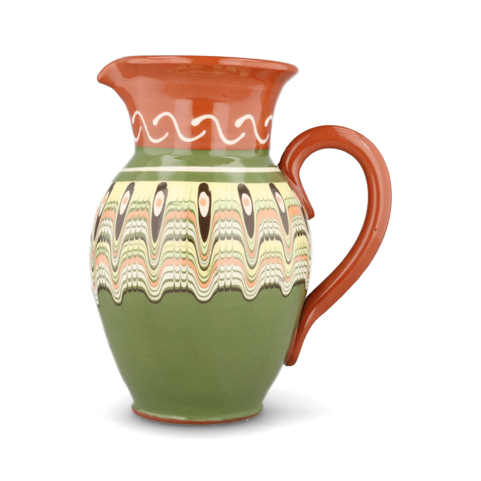 Bulgarian Pottery Jugs & Bottles|Tableware Brands^Bulgarian Troyan Mint Green Pitcher, 1 Litre