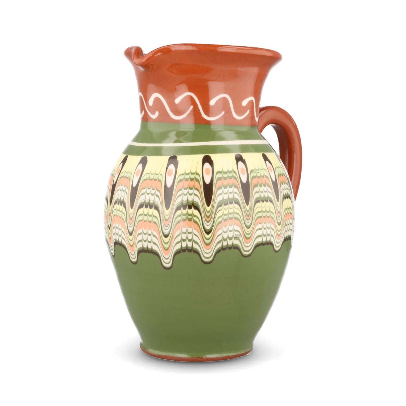 Bulgarian Pottery Jugs & Bottles|Tableware Brands^Bulgarian Troyan Mint Green Pitcher, 1 Litre