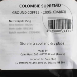 Cafes Henri Ingredients Brands|Drinks^Colombia Supremo Ground Coffee, 250g