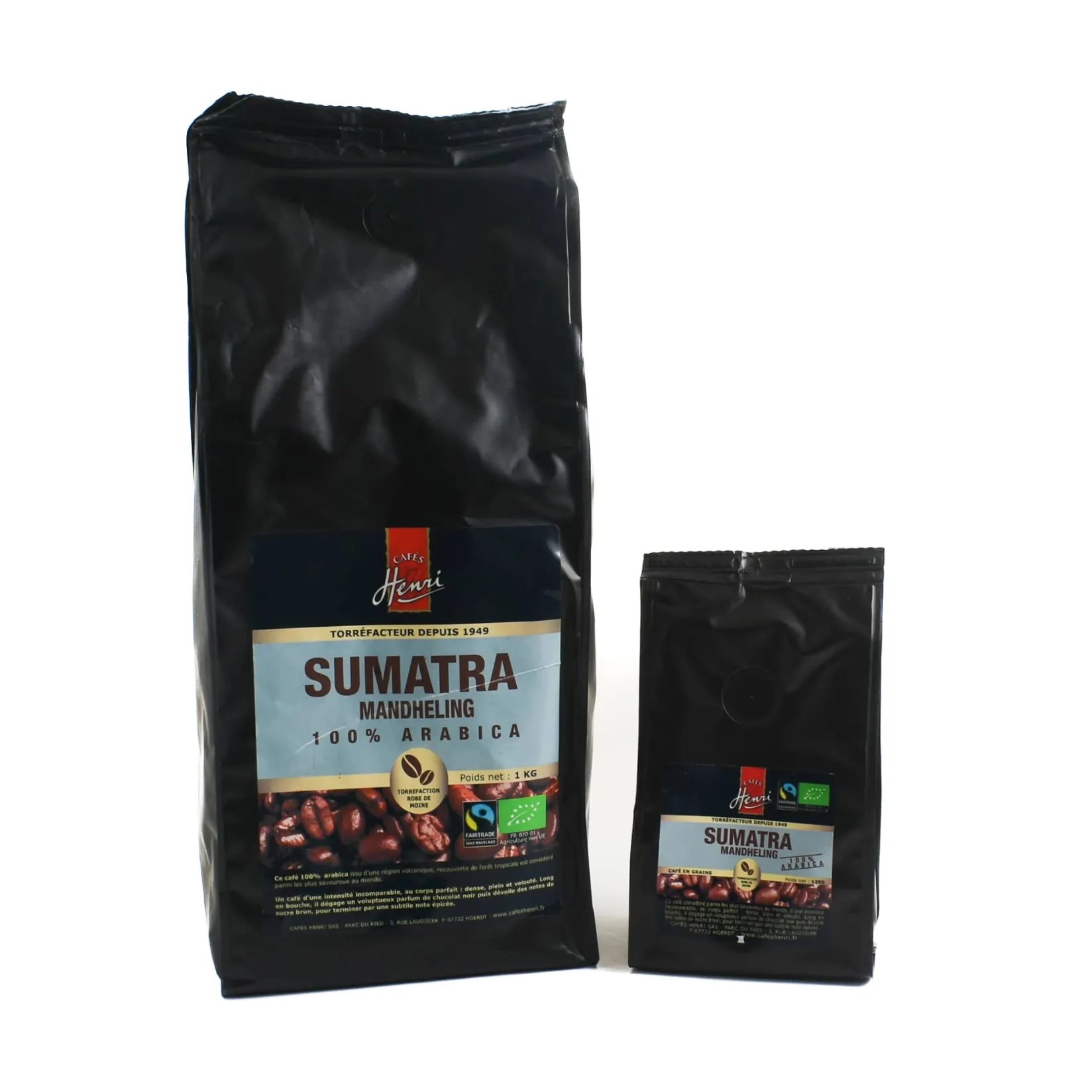 Cafes Henri Drinks|Ingredients Brands^Sumatra Mandheling Organic Whole Coffee Beans