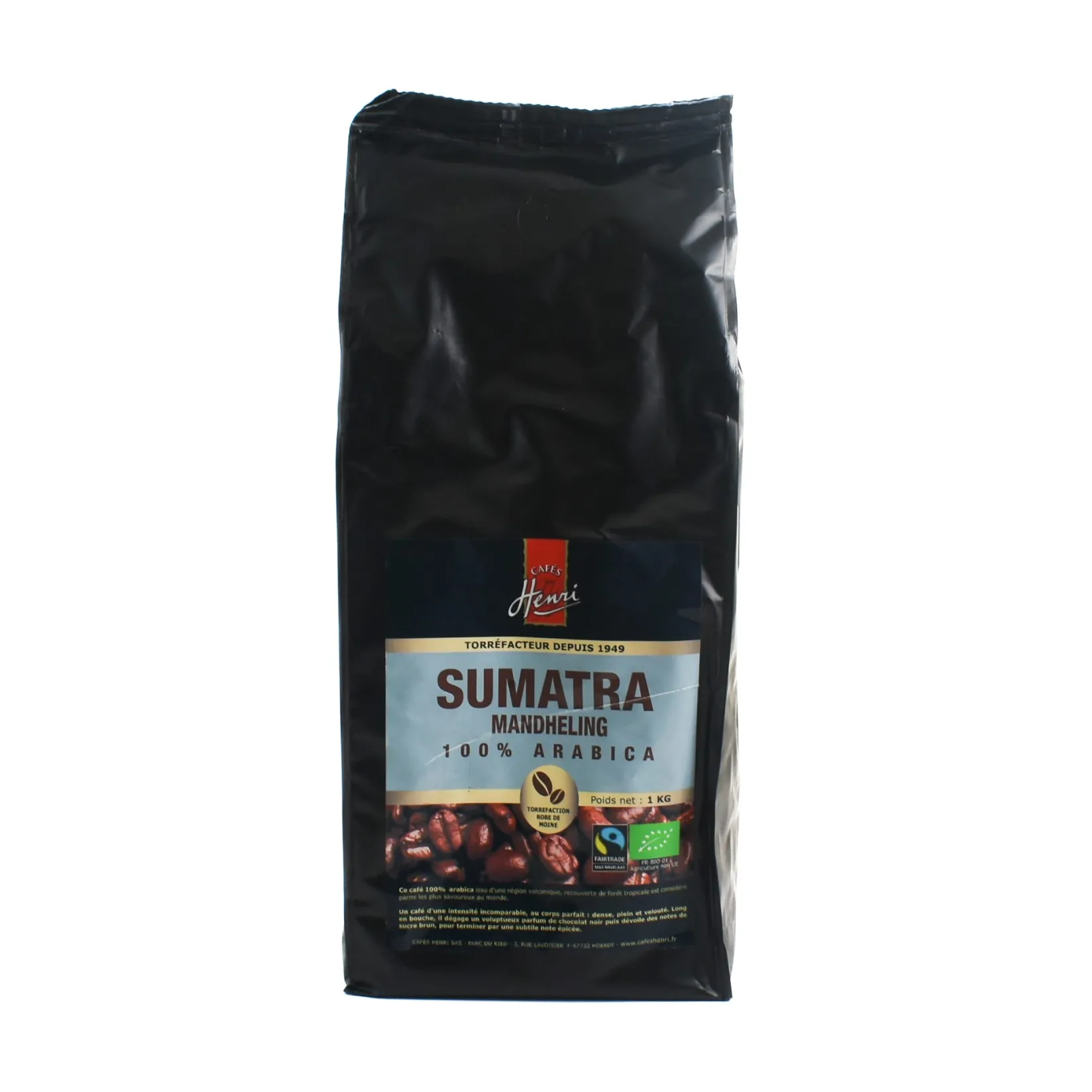 Cafes Henri Drinks|Ingredients Brands^Sumatra Mandheling Organic Whole Coffee Beans