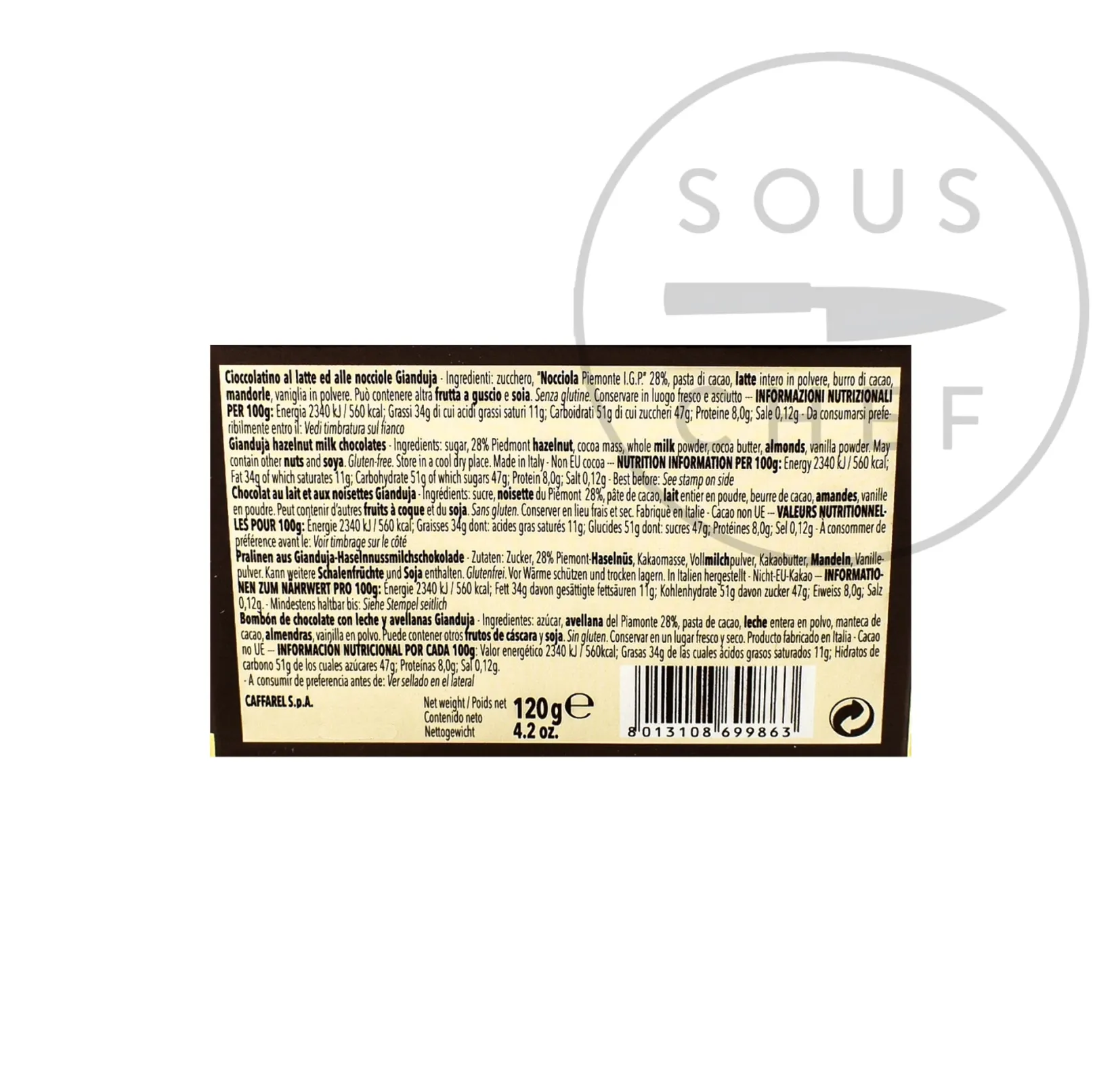 Caffarel Ingredients Brands|French Ingredients^Gianduia Ballotin With Bow, 120g