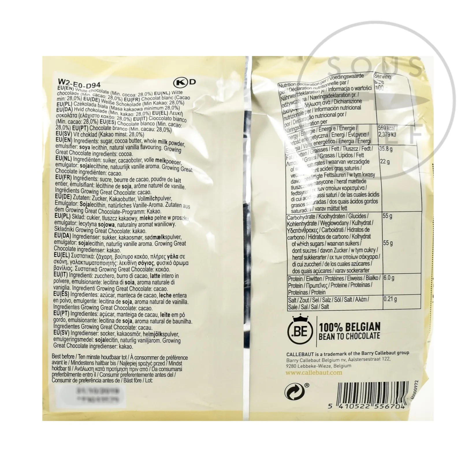 Callebaut French Ingredients|Chocolate & Sweets^White Chocolate Couverture