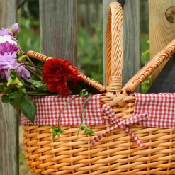 Les Jardin de la Comtesse Tableware Brands|Picnicware^Campagne Red Gingham Empty Picnic Basket
