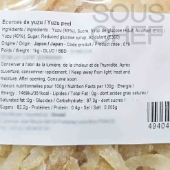 UMAMI / SHINDO SHIGEHARU Ingredients Brands|Japanese Ingredients^Candied Yuzu Peel, 1kg