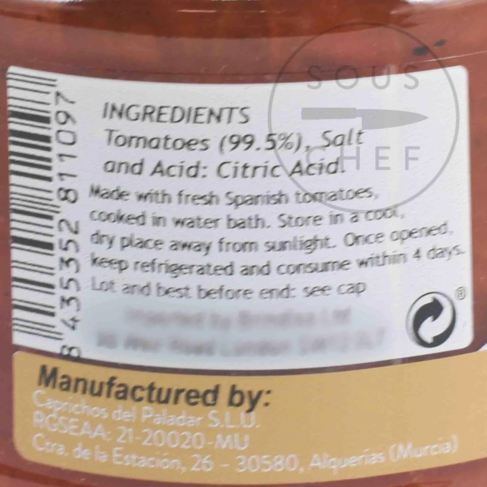 Caprichos del Paladar Ingredients Brands|Spanish Ingredients^Caprichos del Paladar Roasted Chopped Tomatoes, 280g