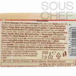 Carstens Ingredients Brands|Chocolate & Sweets^Plain Chocolate Covered Marzipan Bar - High Almond Content, 200g