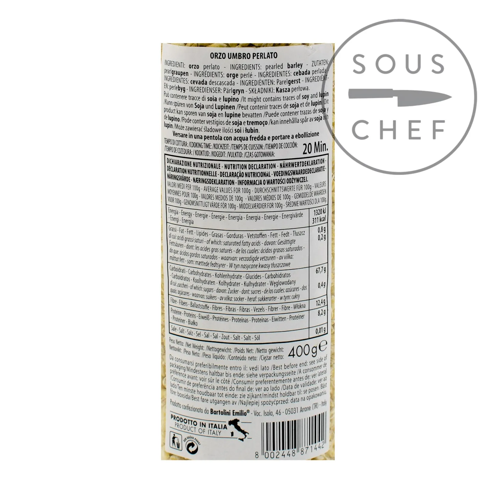 Casale Le Marmore Ingredients Brands|Italian Ingredients^Umbrian Pearled Barley, 400g