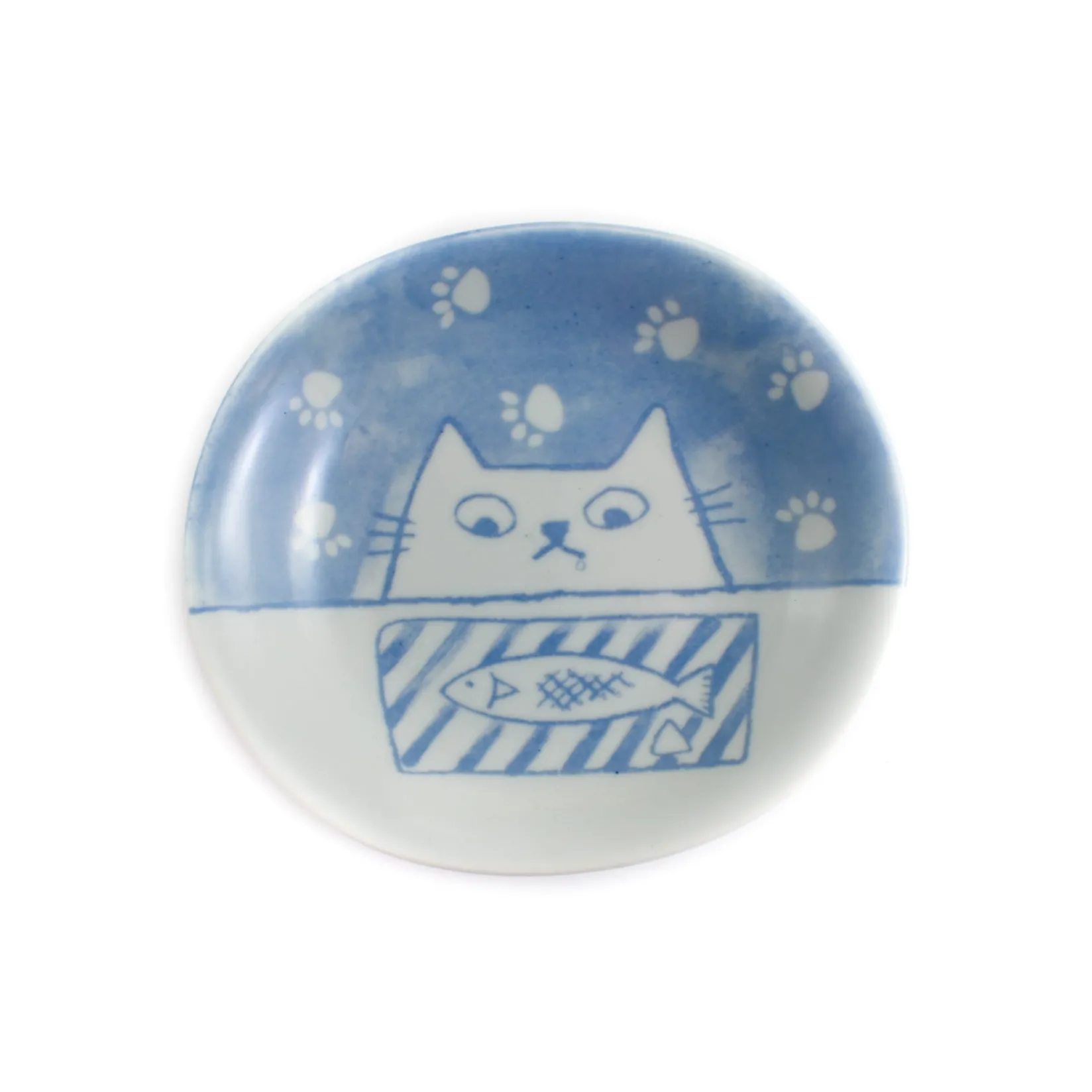 Emro Aziatica Tableware Brands|Plates^Cat with Fish Japanese Side Plate, 14cm