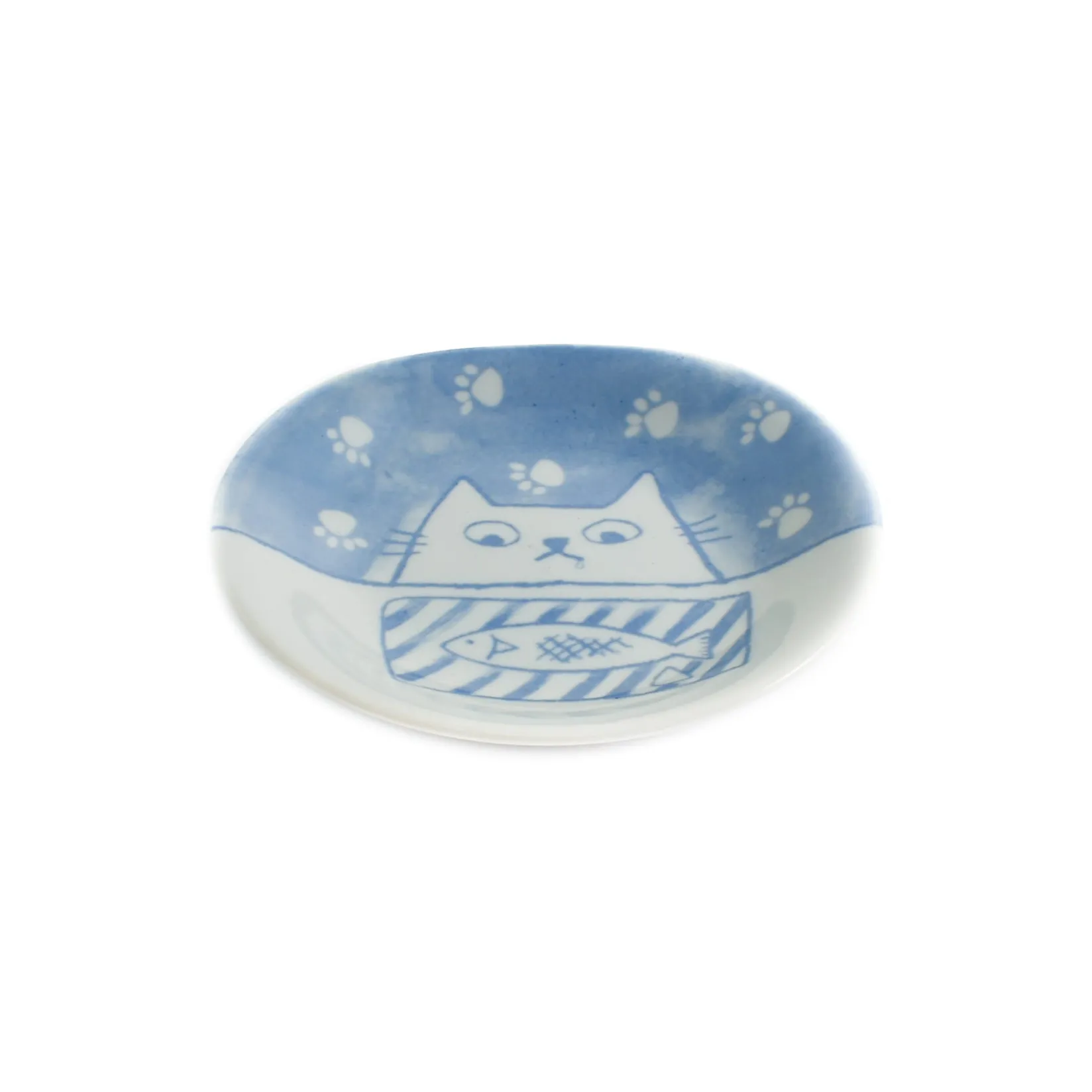 Emro Aziatica Tableware Brands|Plates^Cat with Fish Japanese Side Plate, 14cm
