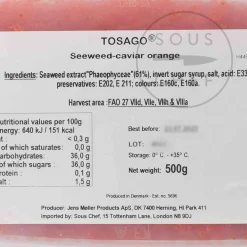Cavi-Art Ingredients Brands|Japanese Ingredients^Tosago Orange Vegan Caviar, 500g