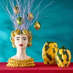Wernervob Tableware Brands^Ceramic Figure with Lemon Headdress Vase