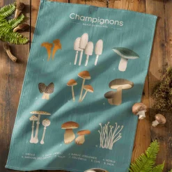 Coucke Kitchen Textiles & Clothing^Champignons French Tea Towel