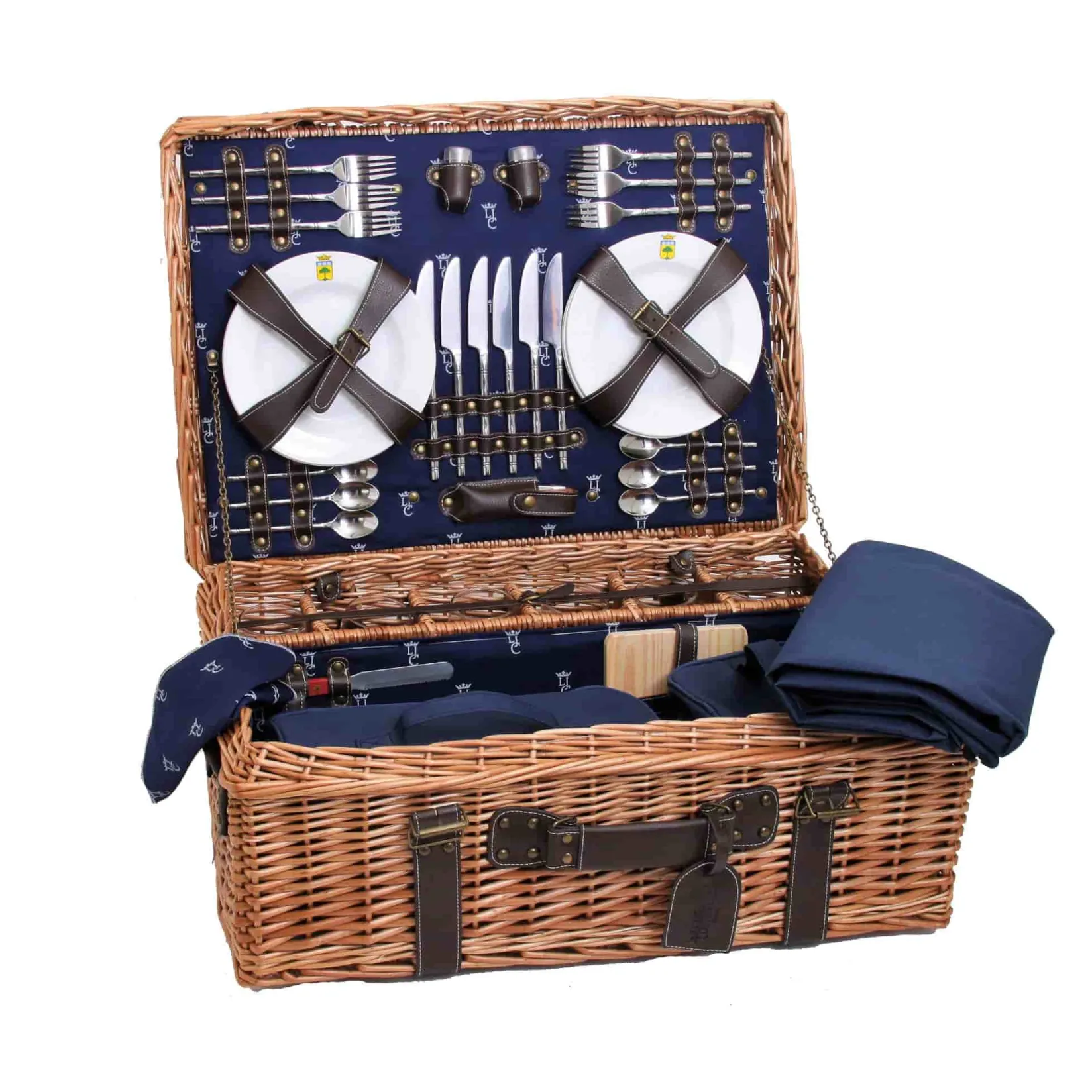 Les Jardin de la Comtesse Tableware Brands|Picnicware^Champs-Elysees Navy Picnic Hamper