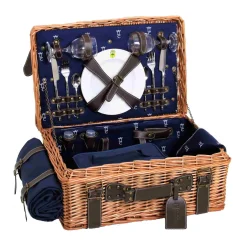 Les Jardin de la Comtesse Tableware Brands|Picnicware^Champs-Elysees Navy Picnic Hamper