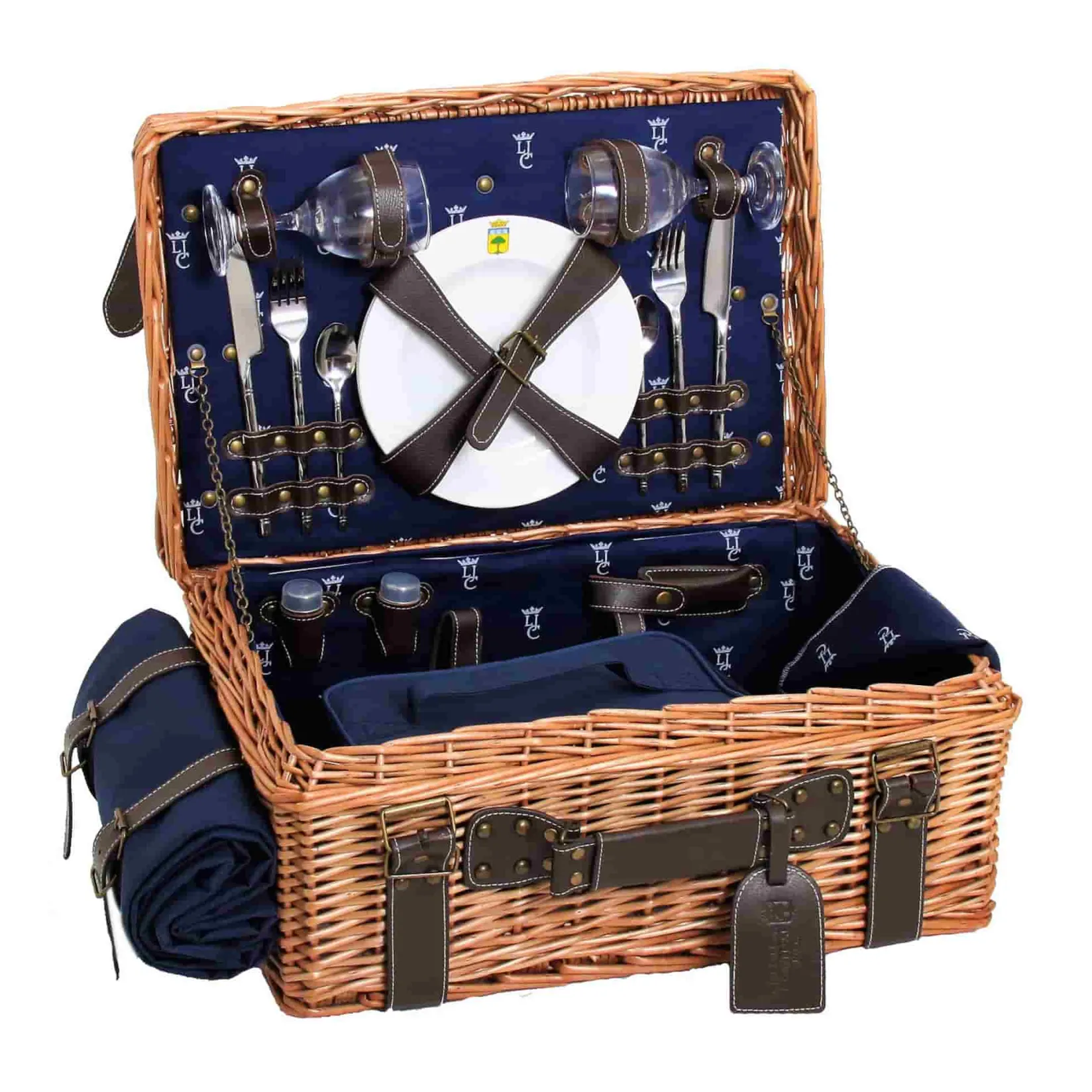 Les Jardin de la Comtesse Tableware Brands|Picnicware^Champs-Elysees Navy Picnic Hamper