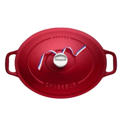 Chasseur Pots & Pans^Red Cast Iron Oval Dutch Oven, 29cm