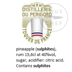 Distillerie du périgord Ingredients Brands|French Ingredients^Cherry Rocher Pineapple in Rum, 390ml