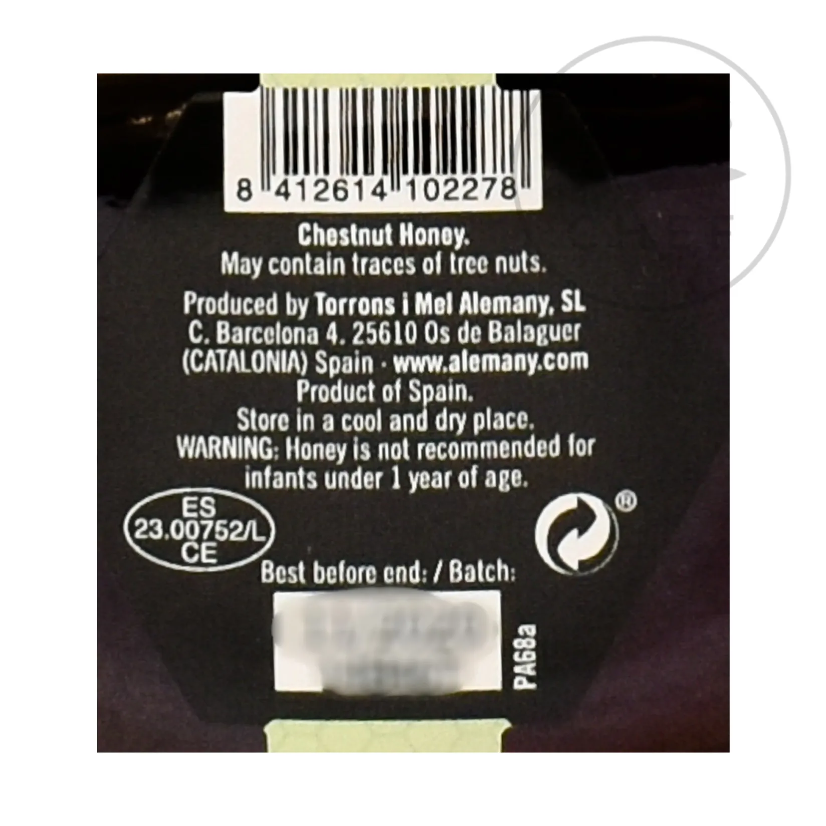 Alemany Ingredients Brands|Spanish Ingredients^Chestnut Honey, 250g