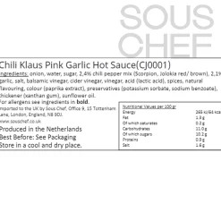 Chili Klaus Ingredients Brands|Sauces & Condiments^Pink Garlic Hot Sauce, 147ml