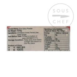 ZF Ingredients Brands|Chinese Ingredients^Chinese Five Spice Pouch, 100g