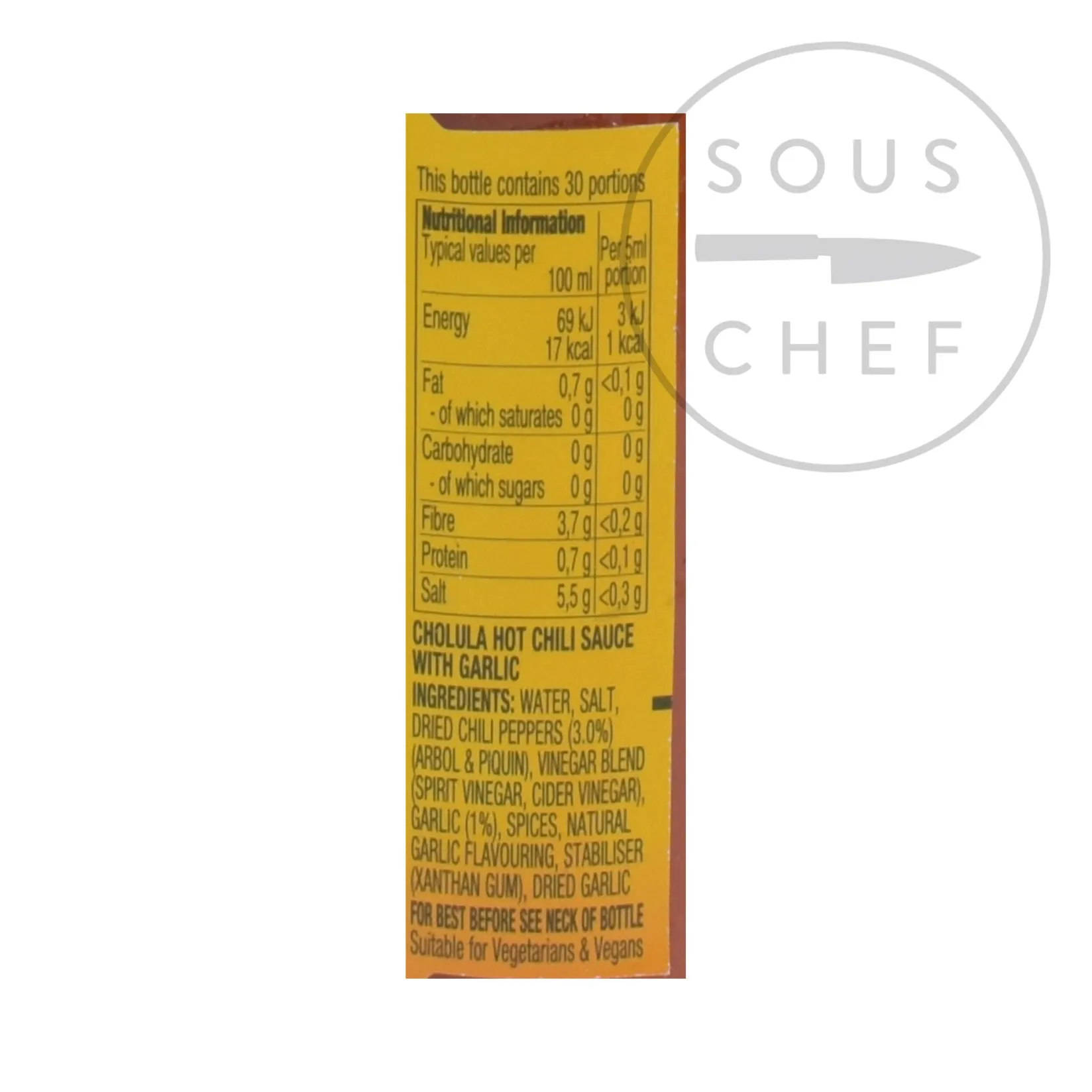 Cholula Ingredients Brands|Mexican Ingredients^Garlic Hot Sauce, 150ml