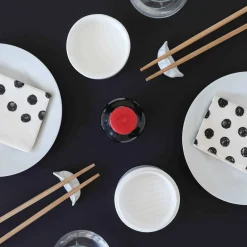 Balvi Japanese Ingredients|Tableware Brands^Chopstick Rest & Soy Sauce Dish Set - Gyoza & Steamer Design