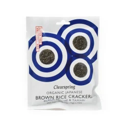 Clearspring Ingredients Brands|Japanese Ingredients^Organic Black Sesame Brown Rice Crackers, 40g