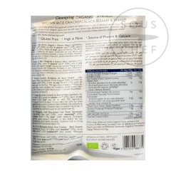 Clearspring Ingredients Brands|Japanese Ingredients^Organic Black Sesame Brown Rice Crackers, 40g