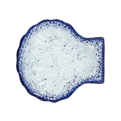 Turkish Tableware Tableware Brands^Cobalt Blue Rim Glass Scallop Serving Dish, 18cm