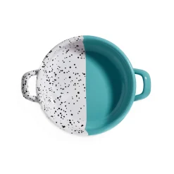 Kapka Enamel Middle Eastern Ingredients|Serveware^Colour Pop Enamel Frying Pan and Serving Dish, Turquoise, 16cm