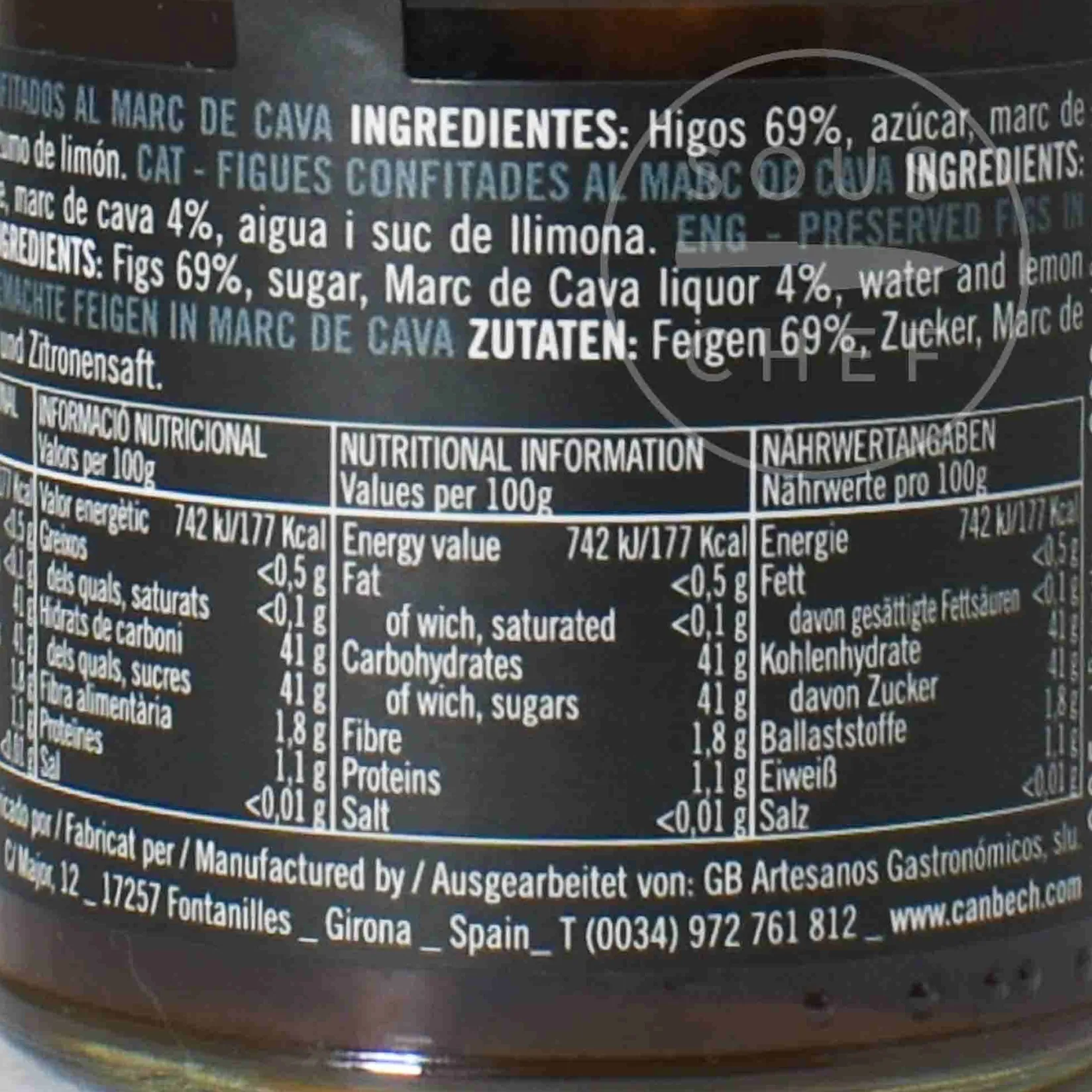 Can Bech Ingredients Brands|Spanish Ingredients^Confit Figs in Marc de Cava Brandy, 230g