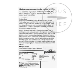 Cool Chile Co Ingredients Brands|Mexican Ingredients^Blue Masa Harina, 500g