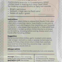 Cool Chile Co Mexican Ingredients|Herbs & Spices^De Arbol Chillies, 20g