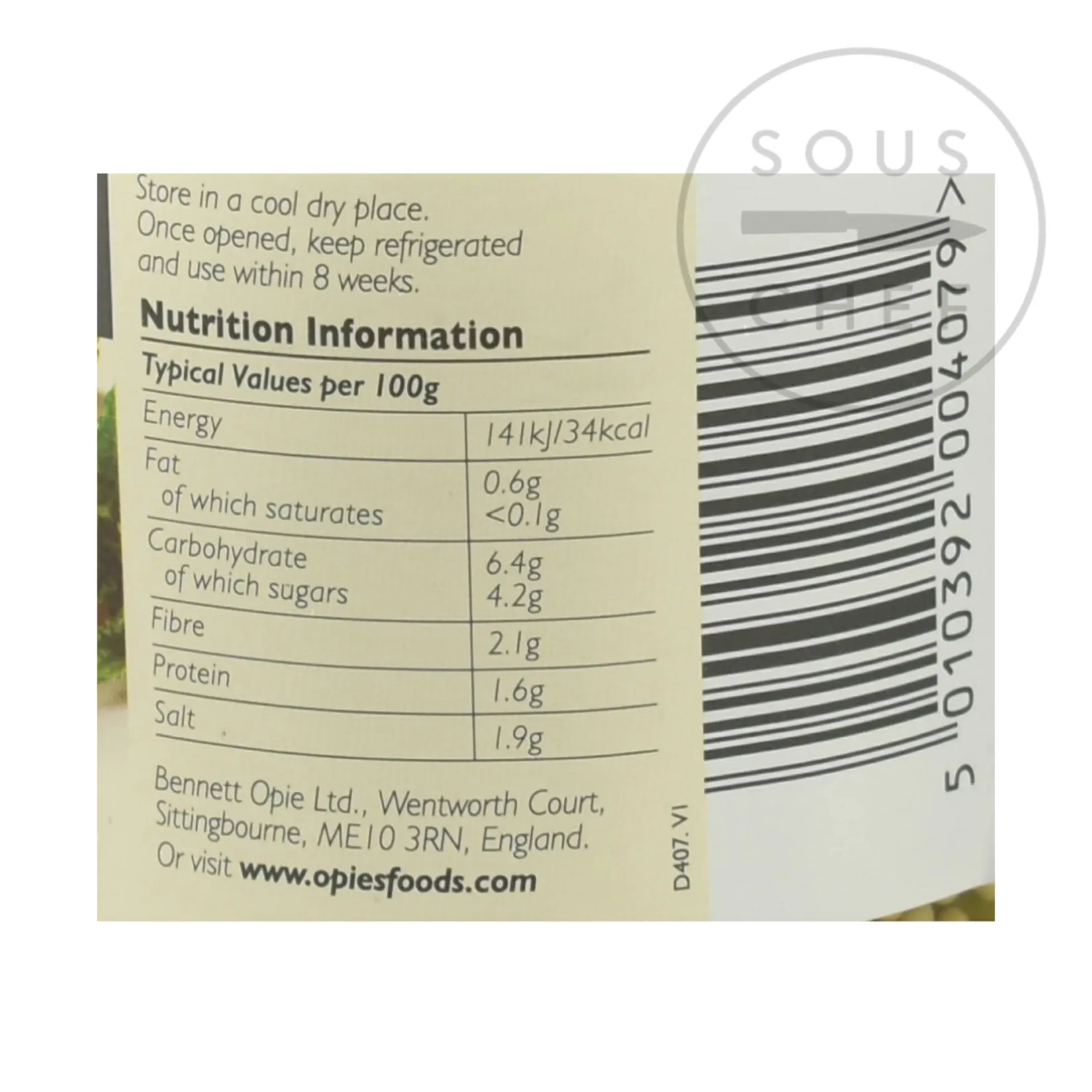 Opies Ingredients Brands|Vegetables^Cornichons and Pickled Onions, 350g