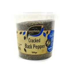 Greenfields Ingredients Brands|Herbs & Spices^Cracked Black Pepper Catering Size, 500g