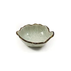 Kiji Stoneware & Ceramics Tableware Brands|Japanese Ingredients^Cream & Pale Green Leaf Dish, 9.8cm