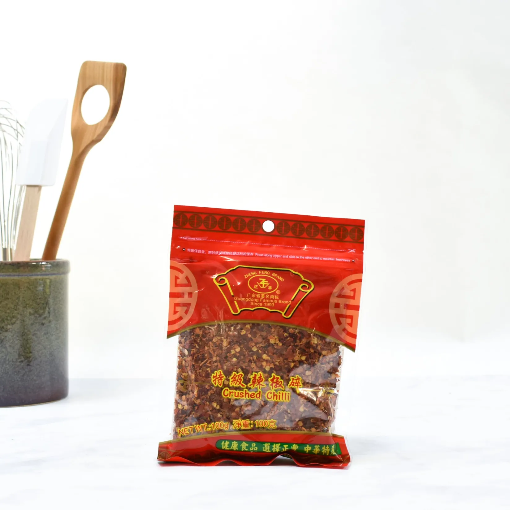 ZF Chinese Ingredients|Herbs & Spices^Crushed Chilli Flakes, 100g