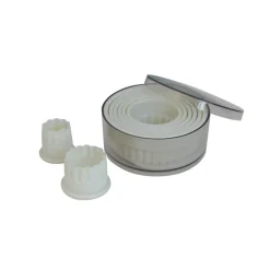 De Buyer French Ingredients|Kitchen Tools & Utensils^Box of 9 Fluted Round Pastry Cutters