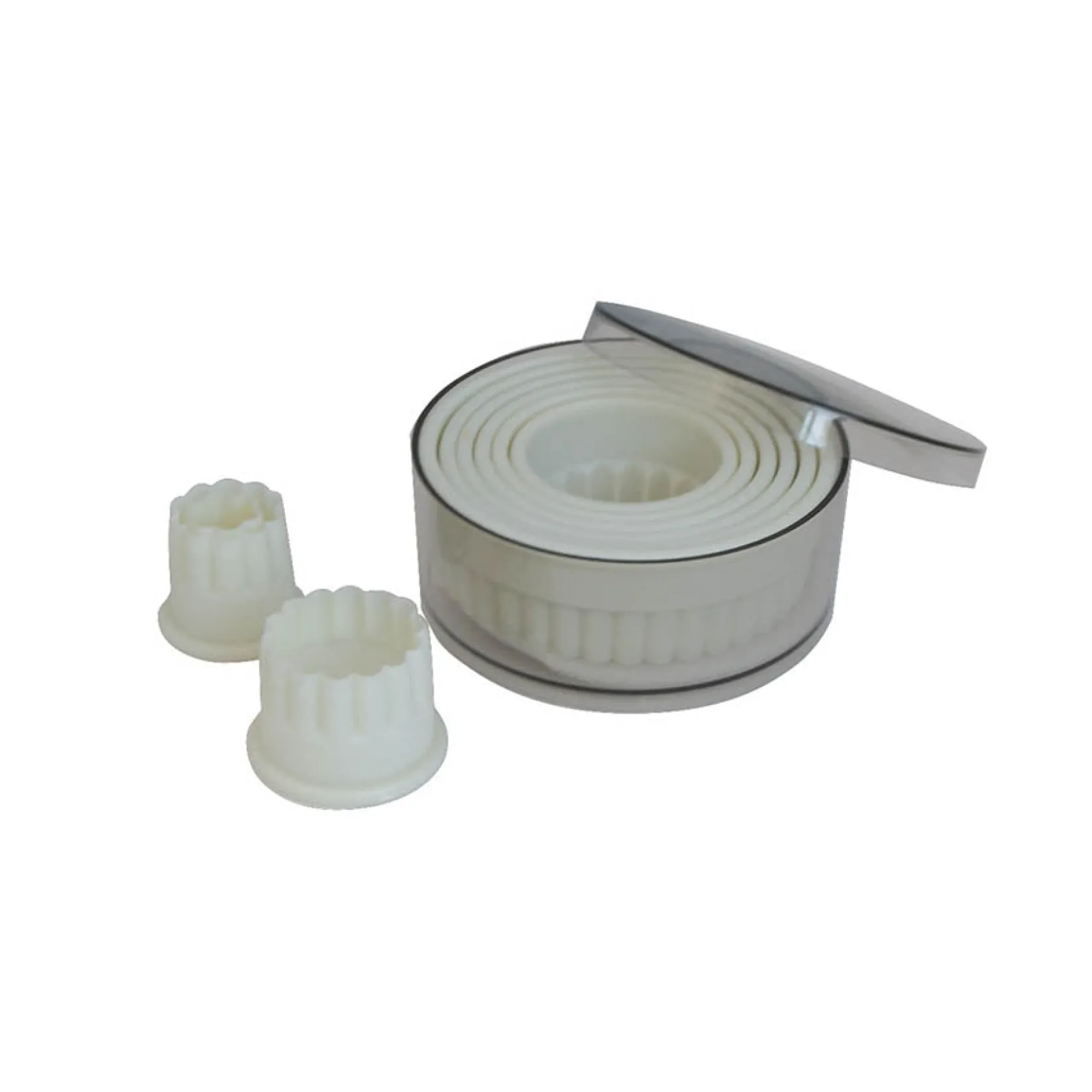 De Buyer French Ingredients|Kitchen Tools & Utensils^Box of 9 Fluted Round Pastry Cutters