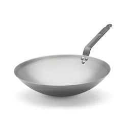 De Buyer Pots & Pans^Carbone Plus Round Based Wok, 35cm